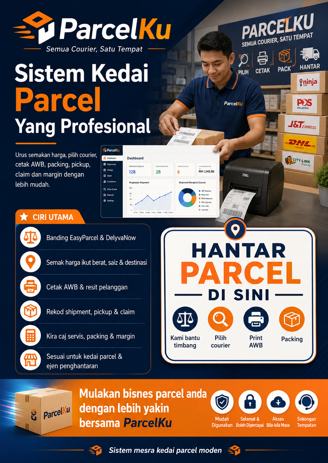 ParcelKu – Sistem Kedai Parcel Profesional